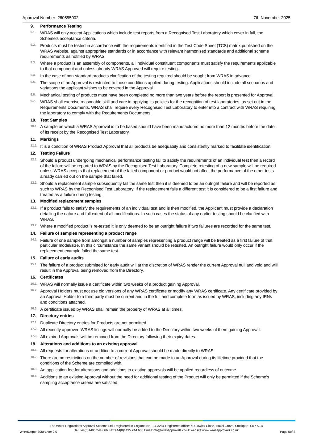 WRAS 涂层材料合规资料 · 查看第 5 页